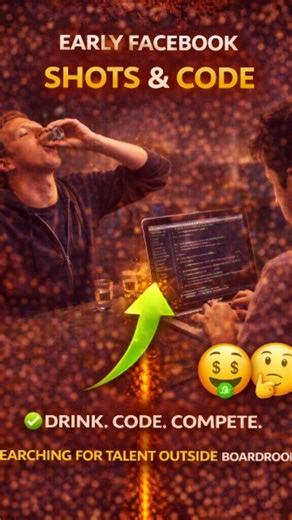 Indian Founders HQ | Startups & Business on Instagram: "Before Mark Zuckerberg built Facebook into a global tech empire, he tested early recruits in one of the most unconventional ways imaginable — shots and code. Prospective engineers weren’t judged by polished résumés, GPAs, or credentials. Instead, they were asked to down drinks while solving hard coding problems in real time. The goal wasn’t chaos for fun; it was pressure-testing raw ability. Zuckerberg wanted people who could think fast, st