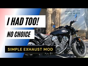 Indian Scout Bobber Stock Exhaust Mod