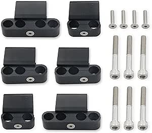 42502 Spark Plug Wire Divider Kit Spark Plug Wire Divider Aluminum Kit Plug Wire Divider Looms Ignition Wire Separators Holders 7-8mm Engine Spark Plug Wire Separator Divider (Black)