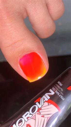 If you haven't tried any polygel nail kits yet, check this out, you can now get your nails done in the comfort of home, they are super friendly, only take a few minutes, and are a lot cheaper than going to the salon, they are also free of harmful and harsh chemicals, so you don't need to worry about using them regularly #nailinspo #nailtech #morovan #nailtok #nailsartist #nailsalon #nailsartvideos #summernails #nailsathome #toenails #orangenails #rednails #nailsupply #nailsoftiktok | Morovanoffi