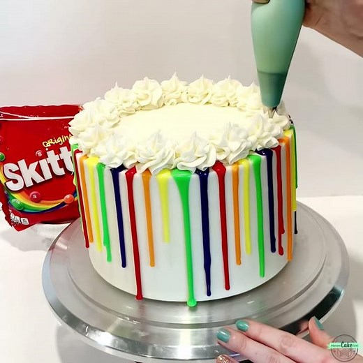 Skittles Cake! 🌈