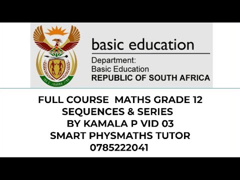 FULL COURSE SEQUENCES AND SERIES GRADE 12 MATHEMATICS BY KAMALA P 0785222041