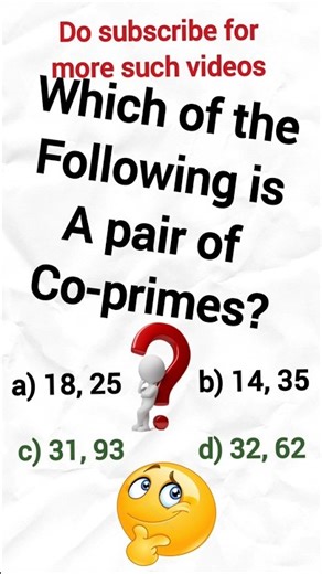 Which of the following is the co-primes