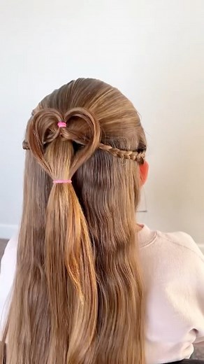 81K views · 759 reactions | The cutest tie back heart hairstyle! | Easy Toddler Hairstyles | Facebook