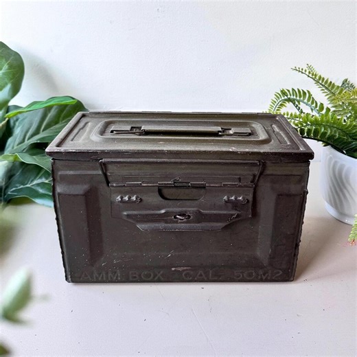 Vintage 1940s Military Ammo Box Cal 50 M2, MCM Mid Century WWII Era Metal Storage Case, Industrial Army Surplus - Etsy Australia