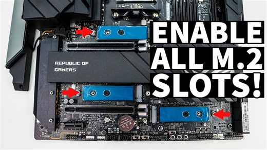 How to enable all M.2 slots on the ASUS ROG Crosshair VIII Extreme