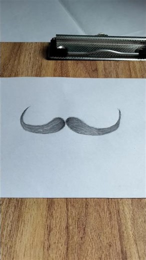 Easy mustache drawing tutorial.#art #drawing #shorts