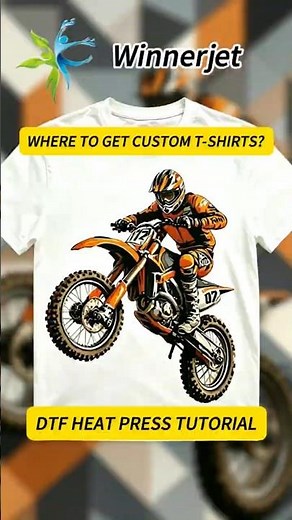 How to Print Custom Dirt Bike T Shirts DTF Heat Press Tutorial No Cracking!