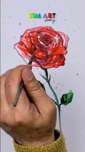This Rose Drawing Trick is AMAZING! 🌹SSM Art #shorts
