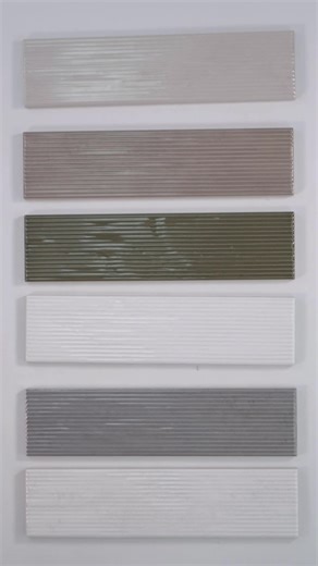 Glazzio Tiles on Instagram: "Clean linear seams ripple across each face of our Groove Collection ✨ Create an inspired canvas on interior and exterior walls with Groove's light-catching, glossy finish and captivating texture.⁠ ⁠ #glazziotiles #walltiles #subwaytile #texturedwalltile #tileideas #tilestyle #explorepage #interiorinspo #interiordesign"