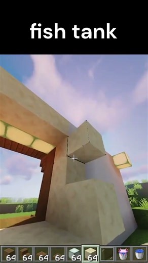 building a fish tank in minecraft 👀🎉 #shorts