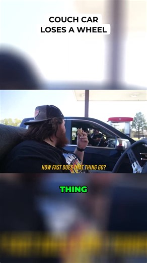 POV: You built a drivable couch and the wheel just flies off mid-drive. Only on this channel. #couchcar #viral #fails #diy #funny #carsoftiktok