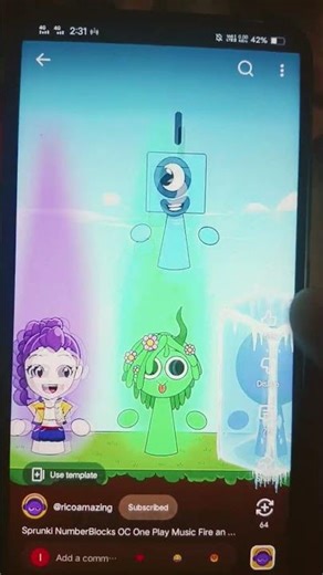 sprunki Number blocks OC play Music Fire #anime #animation #asmr #toonme #ocmaker #toontober #kpop