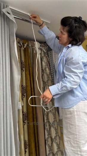 How to use rope for hanging a curtain #homedecor #diy #tips #tricks #curtains