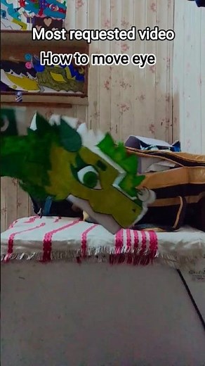 How to make the dragon eye move? (mini tut) #tutorial#dragon#puppet#paperart#shorts#trend#happyhare