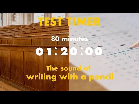 【試験会場タイマー80分編_鉛筆の音】📕大学入学共通テスト（英語_リーディング）、2次試験、資格試験／過去問演習
