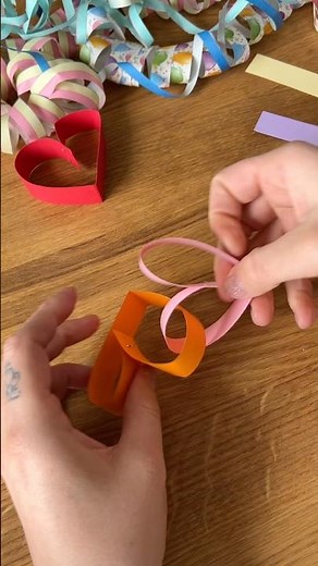 Girlanden basteln aus Tonpapier - 2 verschiedene Versionen ♥️🥳 #bastelidee #dekoideen #fasching