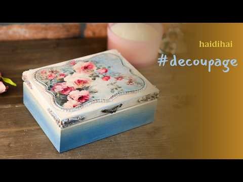How to Decorate a Wooden Box Decoupage Tutorial with Rice Paper