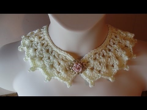 crochet a necklace | Victorian style crochet collar | Bag o day Crochet tutorial #226