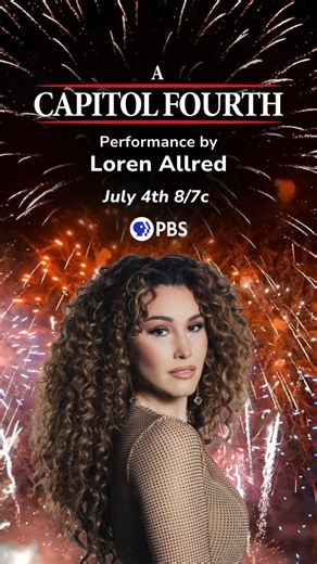 Multi-platinum-selling singer, songwriter, and recording artist Loren Allred, known for her chart-topping single Never Enough from the smash film “The Greatest Showman,” joins us again this year for A Capitol Fourth. We can't wait to hear this powerhouse perform! Tune in to celebrate America’s birthday! Thursday, July 4 at 8/7c only on PBS. Planning to stream? Bookmark the link in our bio to watch the live stream directly from our website. #July4thPBS #ACapitolFourth #PBS #LorenAllred | A Capito