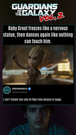 In Guardians of the Galaxy (2017), Baby Groot freezes mid dance keeps going like nothing happened