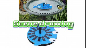 Bird Solar Fountain Pump Solar Powered Water Floating Fountain with 6 Nozzles Aesthetically Pleasing for Bird Baths, Garden Decoration, Swimming Pool, Ponds