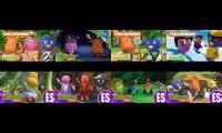 Mix of 8 videos from youtube : the backyardigans english & spanish