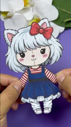 Lila the Paper Doll’s Hello Kitty Cosplay! 🎀✨ #Shorts
