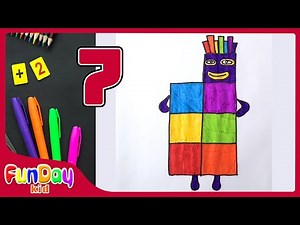 How to Draw the Numberblocks SEVEN - 7 | Easy Art for Toddlers & Kids - FunDay Kid