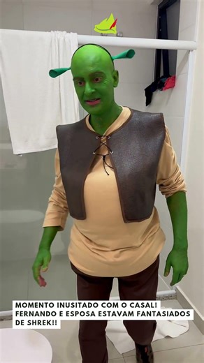 Shrek and Fiona costume surprises couple after paint won't come off!! #viral