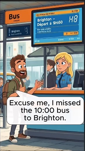 Missed the Bus? 🚌 | Easy English at the Bus Station for Beginners#englishpractice #learnenglish #usa #englishconversation #bus