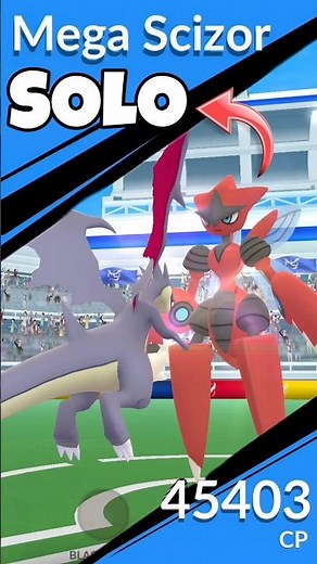 SOLO Mega Scizor Raid With✨️Mega Charizard Y in Pokémon GO