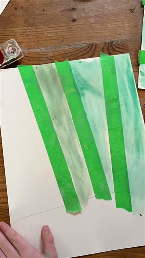 Easy winter birch trees painting idea for elementary ❄️#winterart #treepainting #art