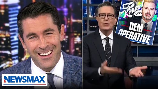 266K views · 9K reactions | "This isn't complicated": Rob Schmitt laughs at the insufferable liberal media types who have rushed to defend Jimmy Kimmel after his show was pulled off the air — they've "entered the nut house." | NEWSMAX | Facebook