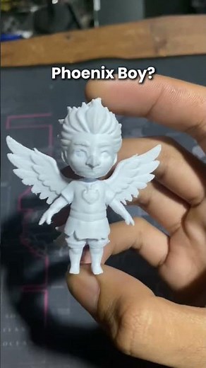 3D Character Print Series 1 - Phoenix Boy #3dprinting #3dprinted #3dcharacter #phoenix