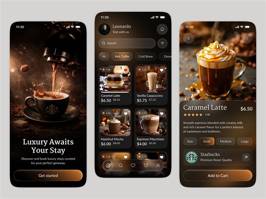 Coffee Shop Mobile App UI/UX