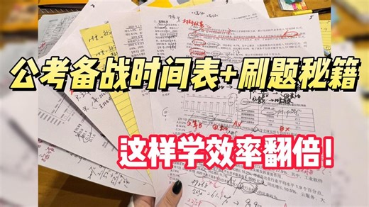 公考避坑指南 高分技巧，从时间规划到高效刷题，一个视频搞定！