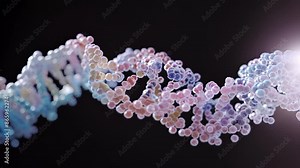 A visualization of the semiconservative nature of DNA replication with one parent strand and one newly synthesized strand.