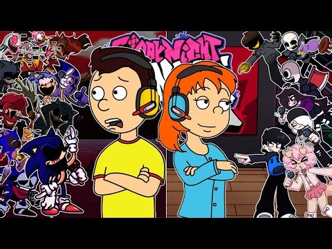 Caillou VS Restored Sonic.exe Mod & Rosie VS the Puppet Master | Friday Night Funkin' Mods