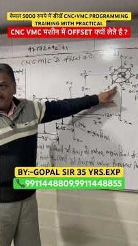 CNC VMC मशीन में OFFSET क्यों लेते है ? #cnc #vmc #machine #shorts #education #automobile