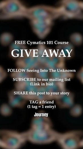 🚨CONTEST CLOSED🚨New Cymatics 101 Course🔊🌀 #giveaway #onlinecourses #cymatics