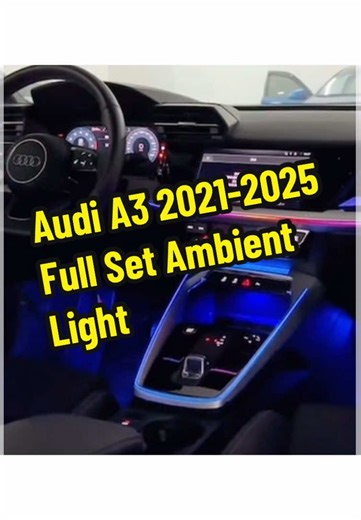 Audi A3 owners, take a look! The complete set of ambient lights specially designed for the 2021-2025 Audi A3 is here! Accurate adaptation, one click opening of the dream space inside the car. Multiple colors can be switched freely, either warm and romantic, or cool and passionate, each atmosphere can fit your mood. With its companionship, driving is no longer monotonous. Upgrade the atmosphere of your car with this ambient light, hurry up! #audi A3 #Car Atmosphere Light #carmodification #carligh