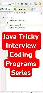 Java Tricky Interview Coding Program 5 #java #javaprogramming