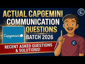 Capgemini 2026 Actual Communication Questions | Verbal Ability & Speaking Test | full Guide to pass