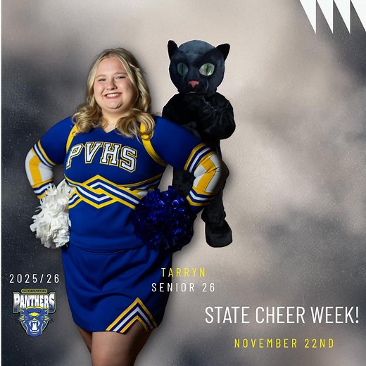 It's State Cheer week! Pike Valley will be performing just before 10 am on Saturday, November 22nd at Stormont Vail Events Center in Topeka! Go Panthers! | Pike Valley Cheer