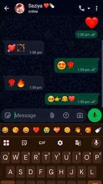 Gf Bf Emoji Chatting 😘🙈#chatting #love #whatsappchat #shorts