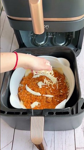Lasagna in an air fryer