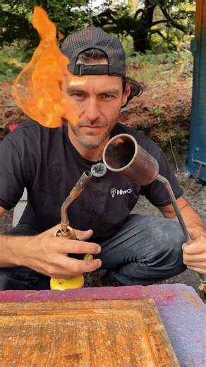 Scraping and Scorching A Wooden Beehive Crown Board