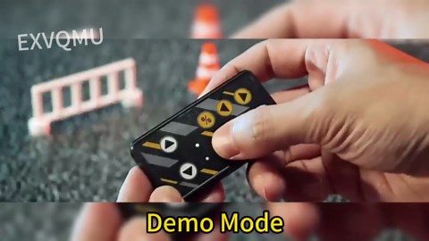 Mini RC Car, 1/64 Scale Mini Remote Control Monster Truck with Trailer, 2.4Ghz & APP Remote Control, Rechargeable Alloy Shell Mini RC Cars with Lights, Speed/Steering Adjustable (Grey)