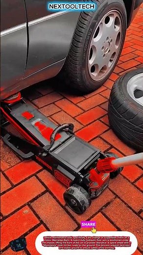 Heavy-Duty Floor Jack for Mercedes-Benz Tire Change and Suspension Maintenance